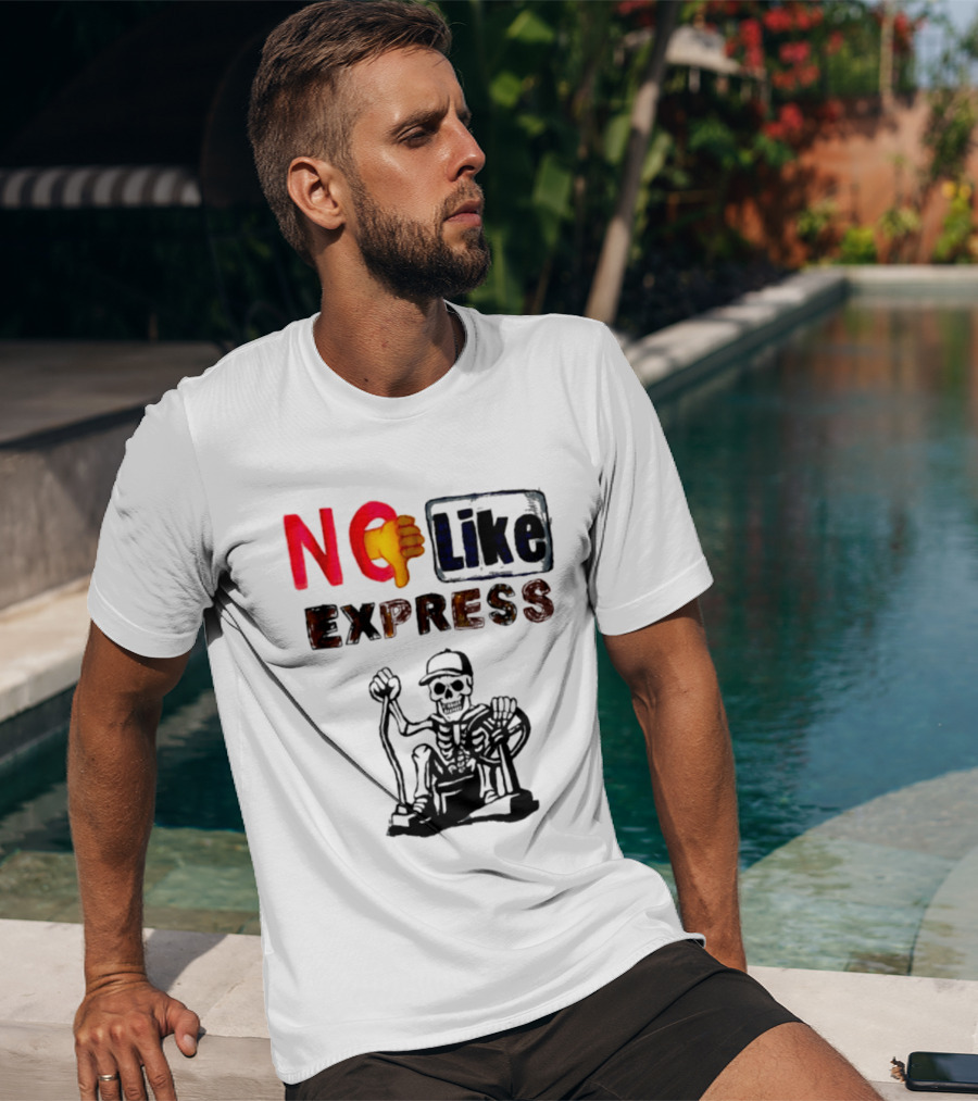 NO Like Express Skeleton Thumbs Down T-Shirt