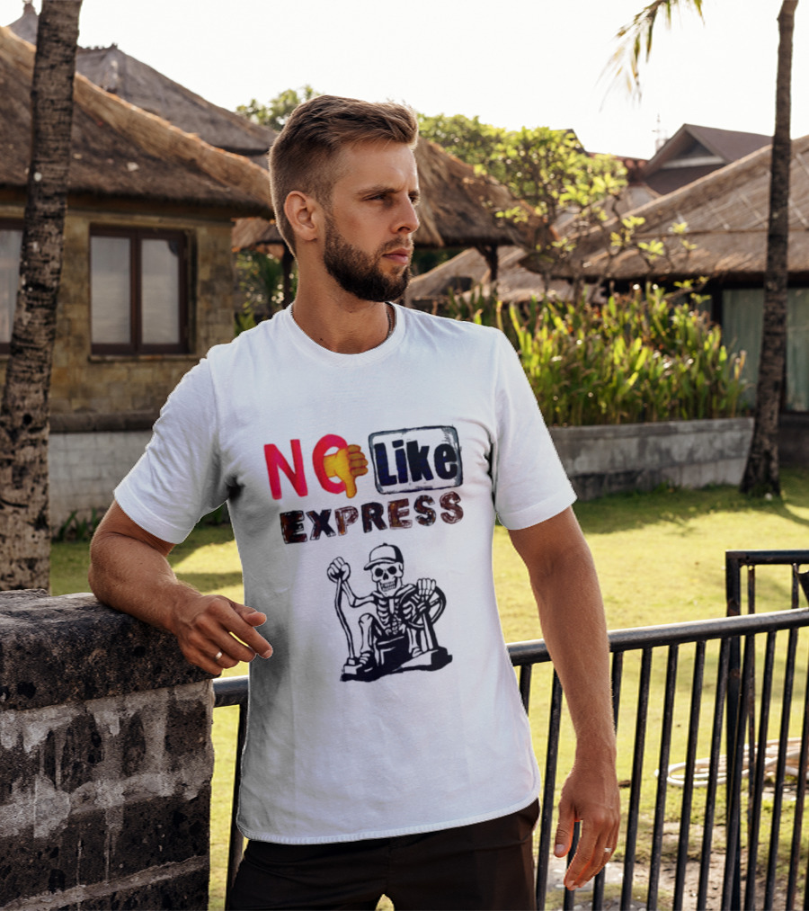 NO Like Express Skeleton Thumbs Down T-Shirt