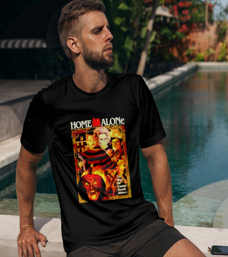 Home Alone The Night He Came Home 80s Movie Mashup T-Shirt