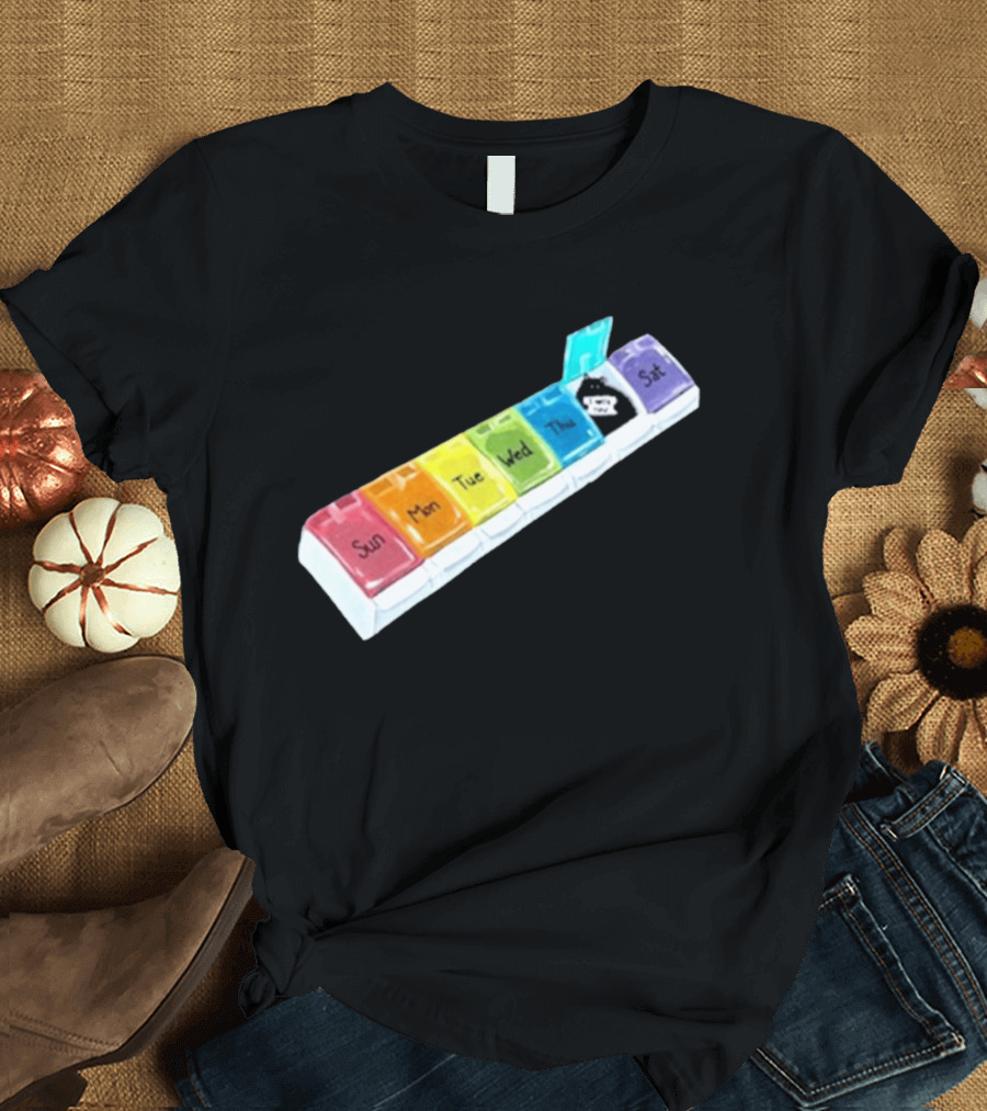 It's About Consistency Friday I Hate You Weekly Pill Organizer T-Shirt