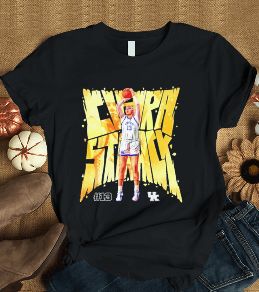 Clara Strack #13 Kentucky Wildcats NCAA Women's Basketball Player Caricature T-Shirt