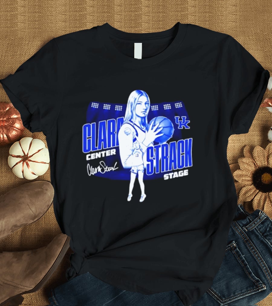 Clara Strack 13 Center Kentucky Wildcats Basketball Stage T-Shirt