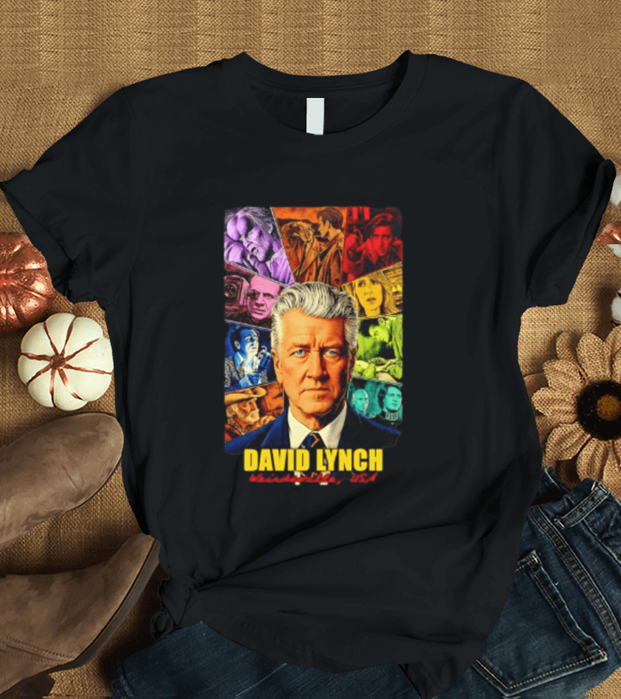 David Lynch Weirdsville USA Iconic Characters Collage T-Shirt