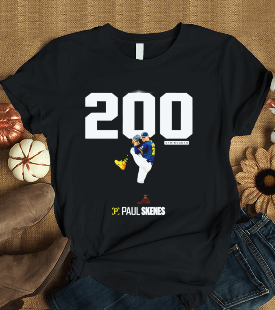 Pittsburgh Paul Skenes 200+ Strikeouts Seasons T-Shirt
