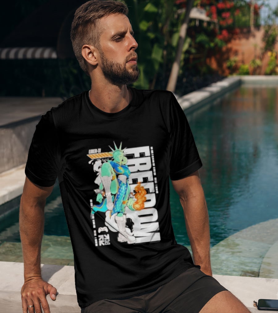 Freedom Fighter Liberty Statue Game Character Hero T-Shirt