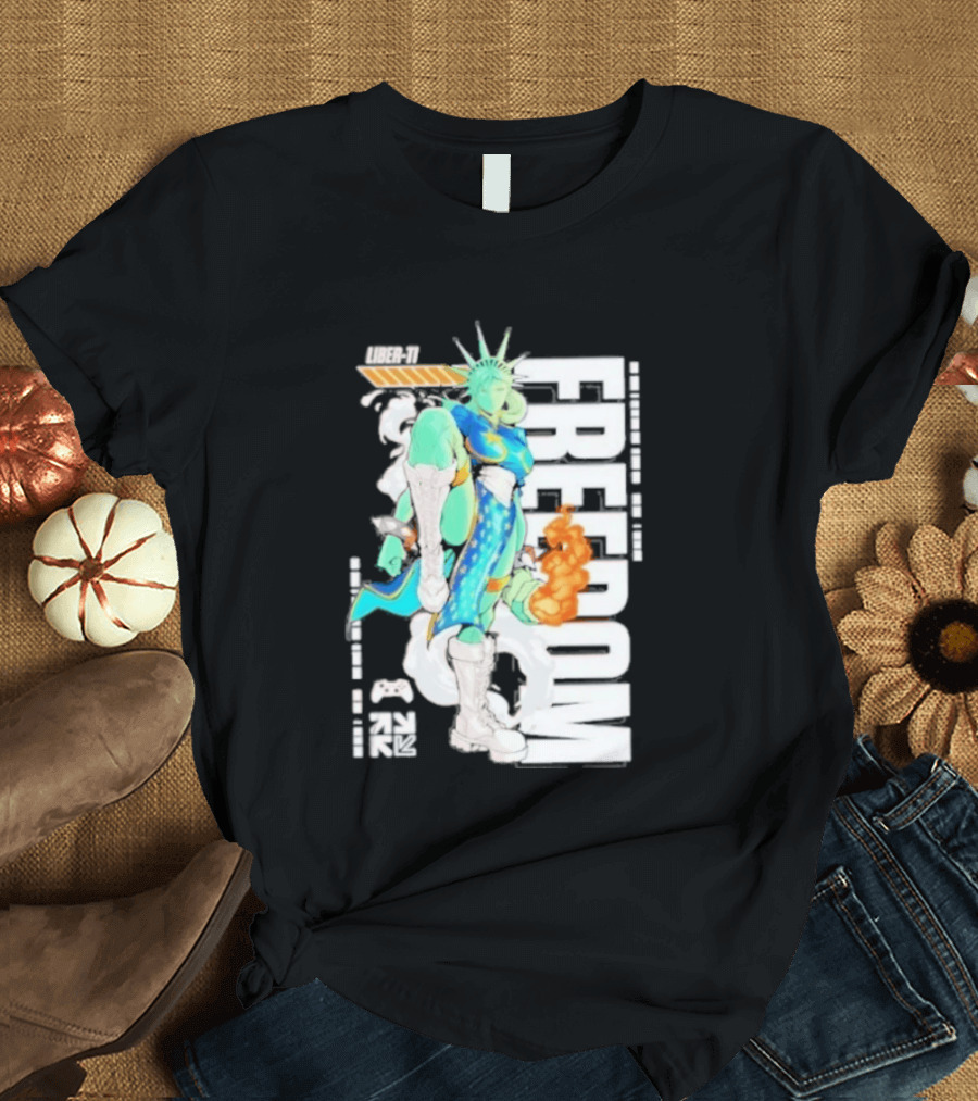 Freedom Fighter Liberty Statue Game Character Hero T-Shirt