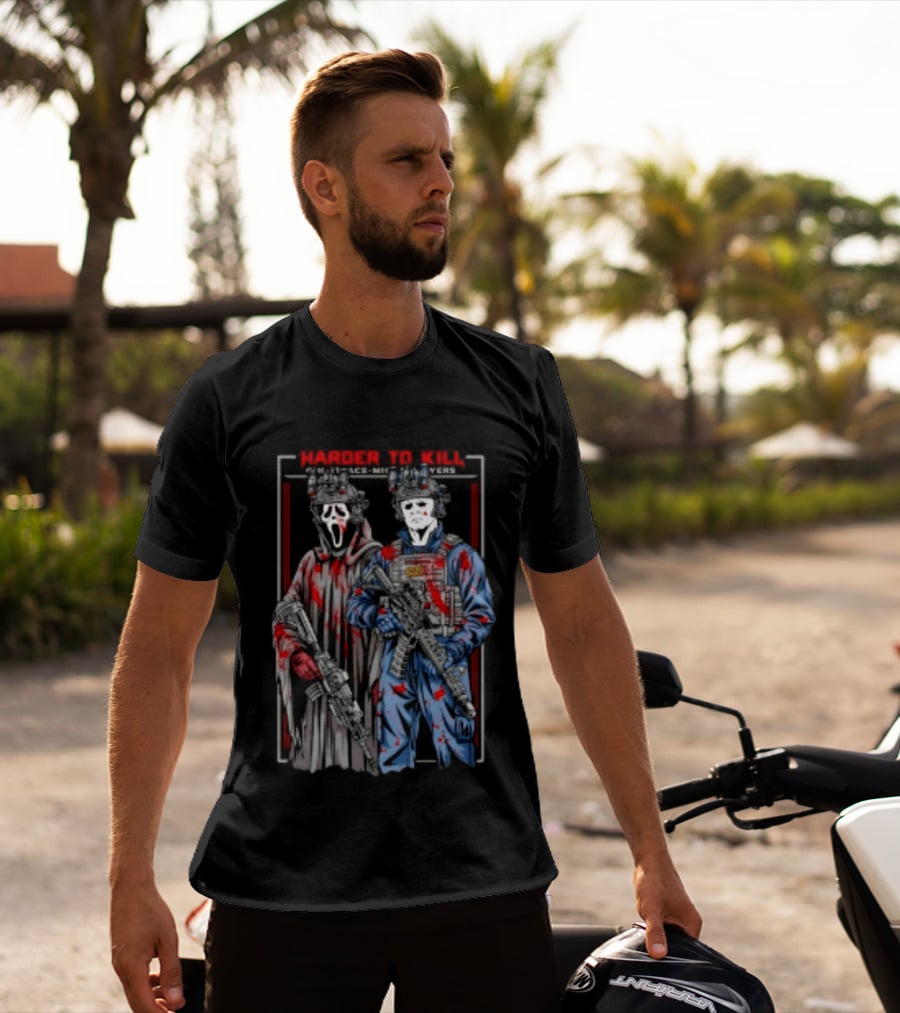 Harder To Kill Ghostface Michael Myers Soldier Halloween Horror T-Shirt