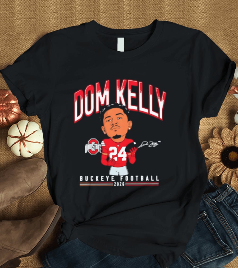 Dom Kelly Ohio State Buckeye Football Caricature 2026 T-Shirt