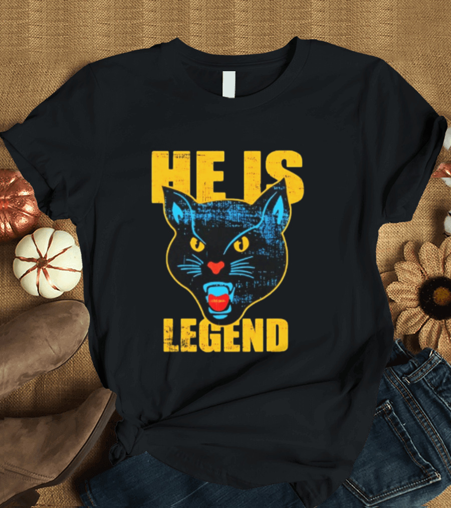 HE IS LEGEND Black Cat Fierce Panther T-Shirt