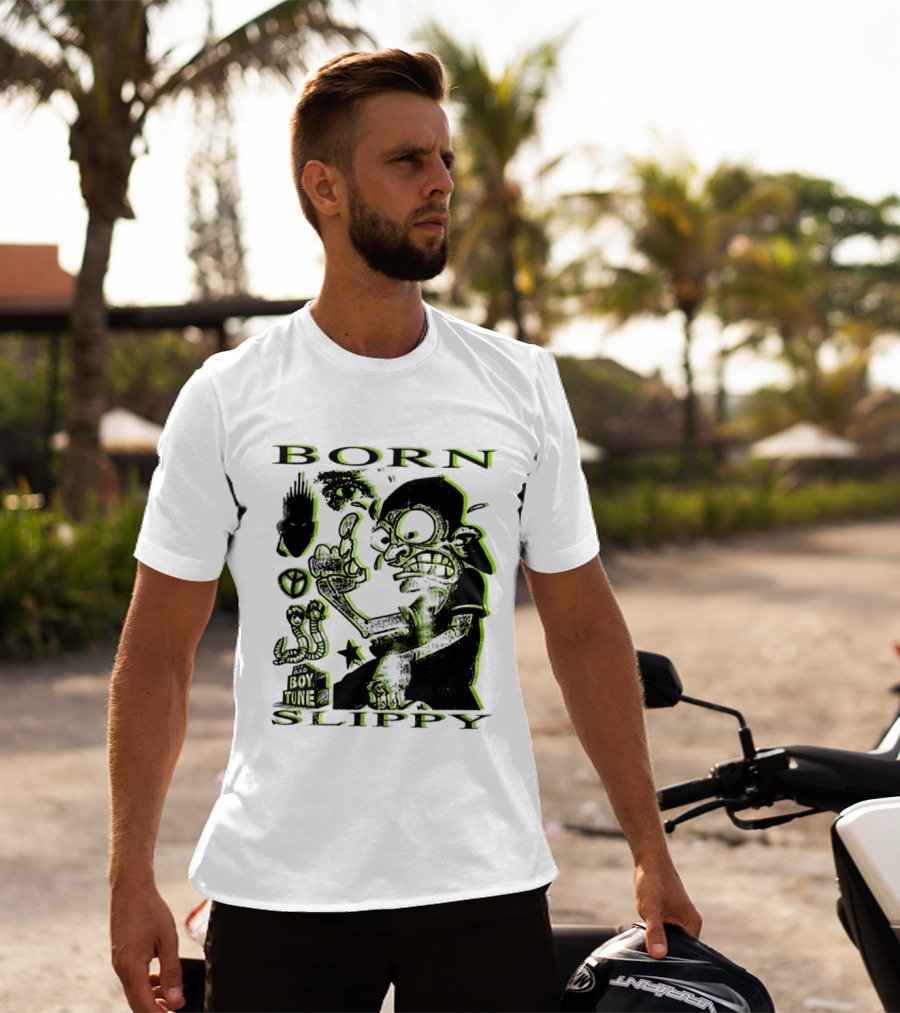 Born Slippy Bad Boy Tune Get Wet Like An Angel Two Sided T-Shirt