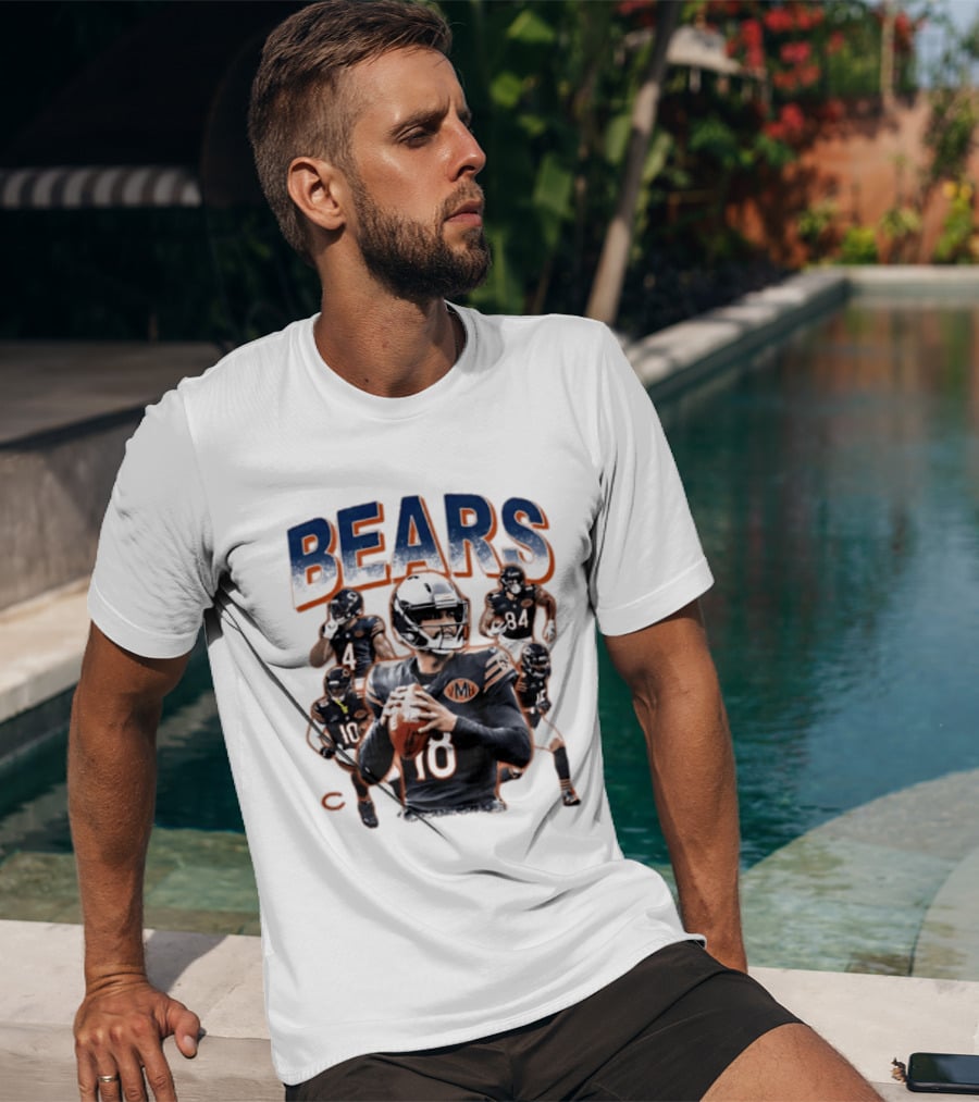 BEARS Chicago 2026 Football Team Collage T-Shirt