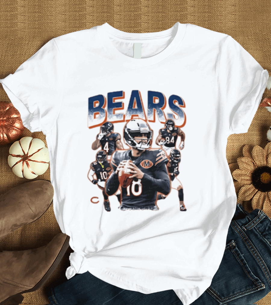 BEARS Chicago 2026 Football Team Collage T-Shirt
