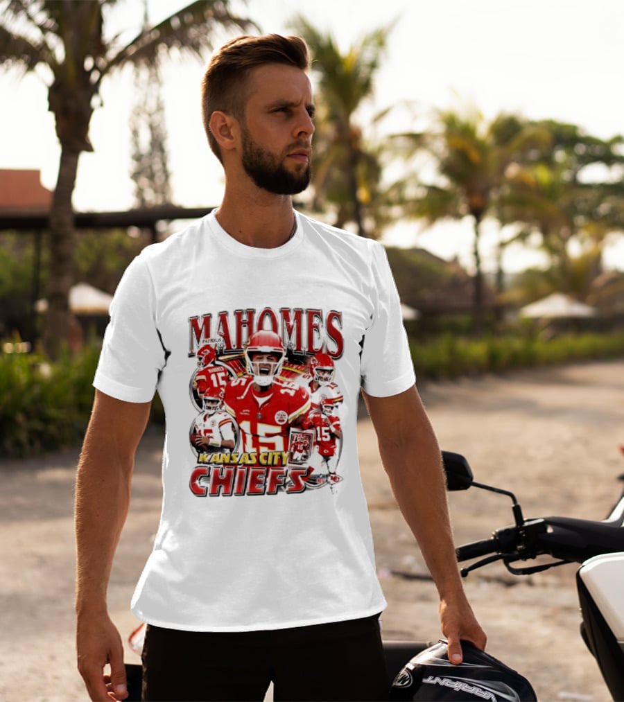 Patrick Mahomes Kansas City Chiefs NFL Player Collage 2026 T-Shirt