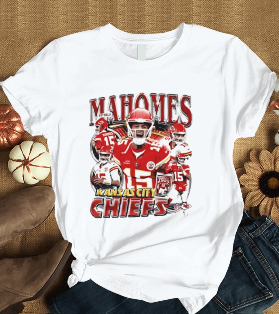 Patrick Mahomes Kansas City Chiefs NFL Player Collage 2026 T-Shirt