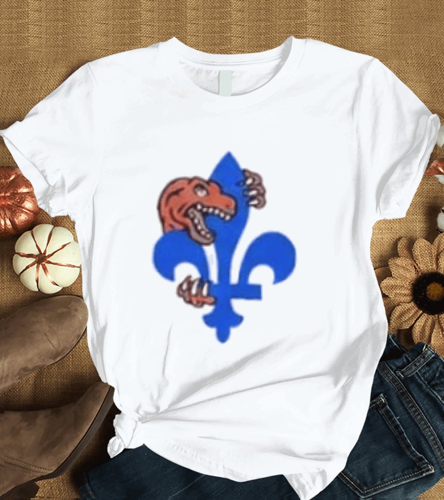 2026 Raptors Quebec Canada Games Fleur De Lis And Dinosaur T-Shirt