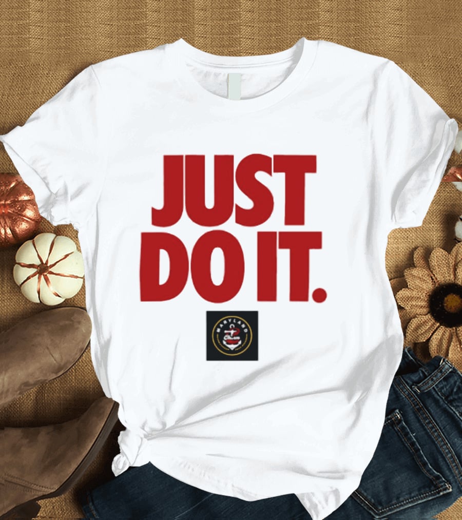 Maryland Charm Just Do It Red Text Black Circle T-Shirt