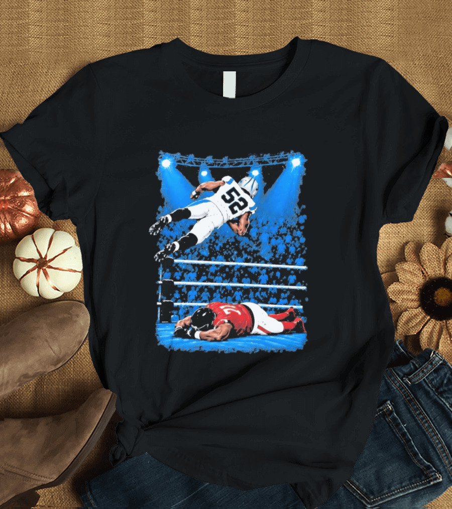 2026 Panthers Trevis Gipson Top Rope Wrestling Leap T-Shirt