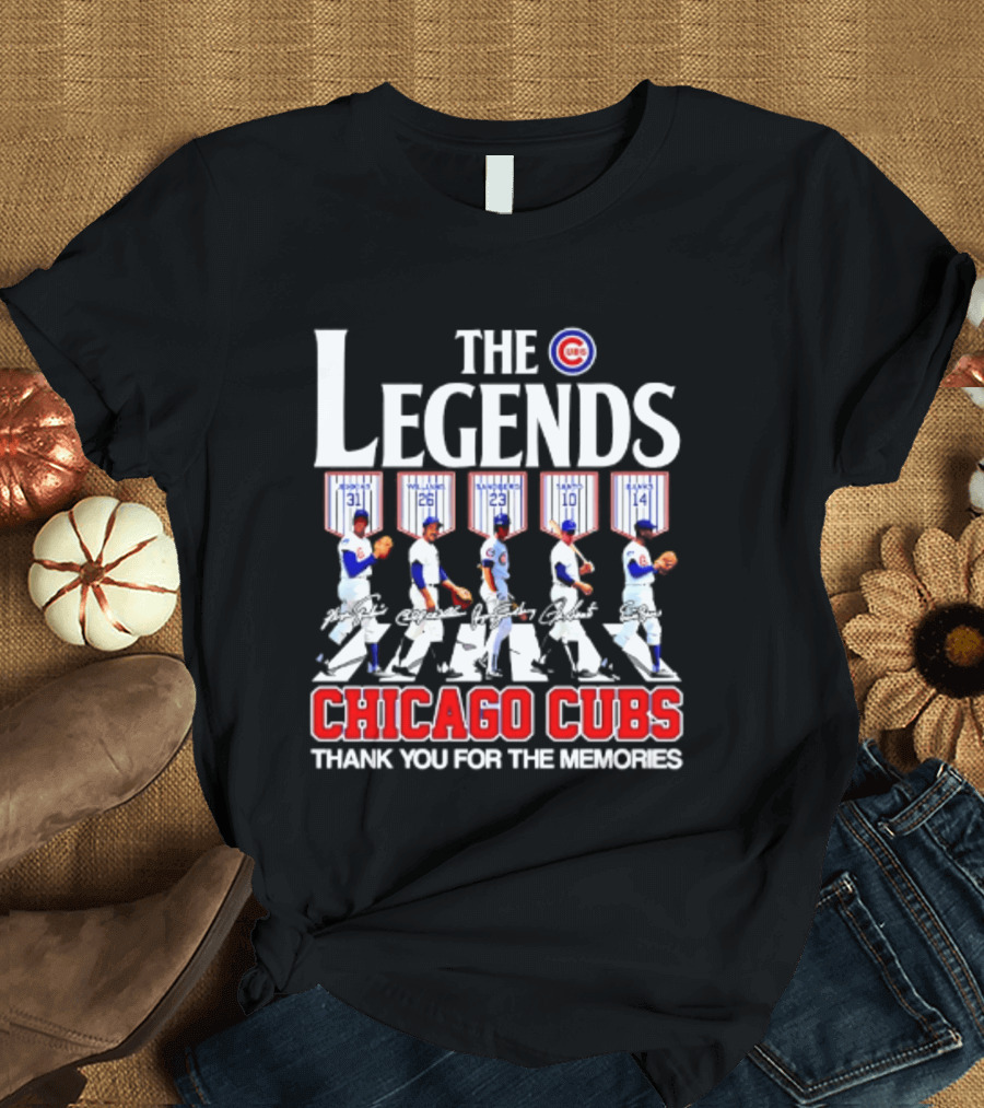 Chicago Cubs The Legends 31 23 10 14 Thank You For The Memories T-Shirt