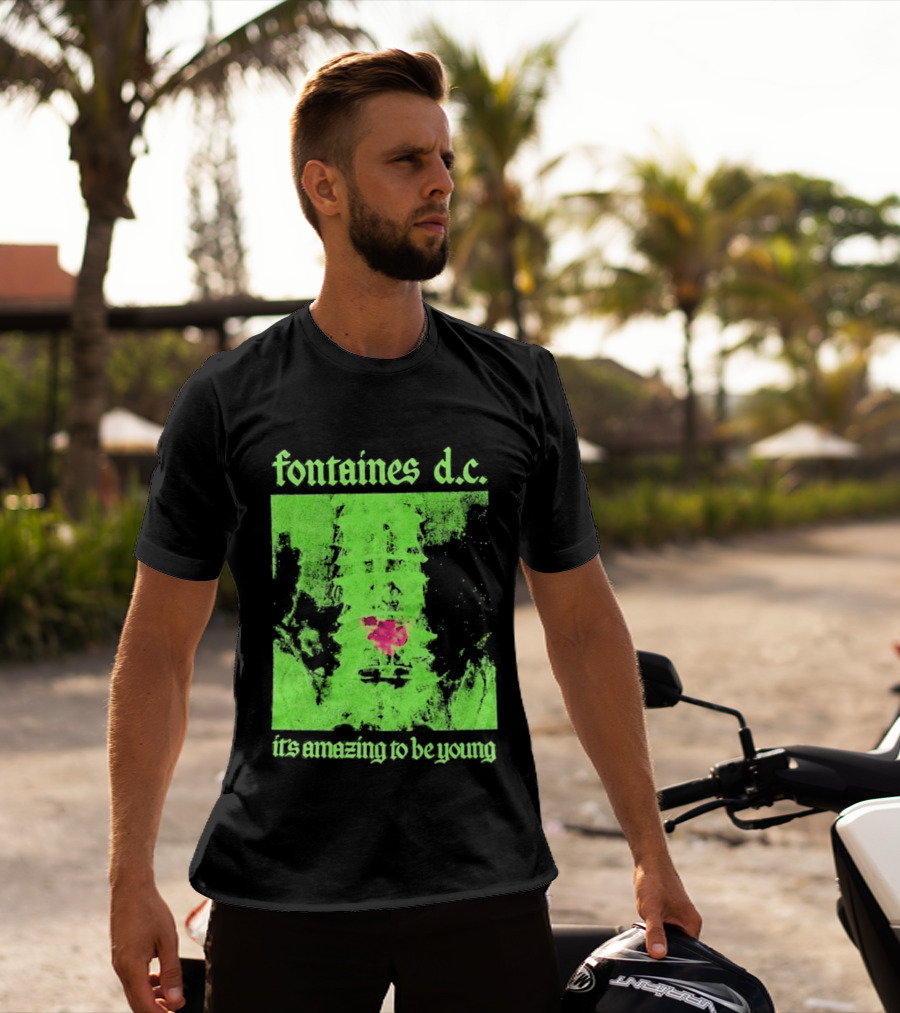 Fontaines D.C. It's Amazing To Be Young Bright Grunge T-Shirt