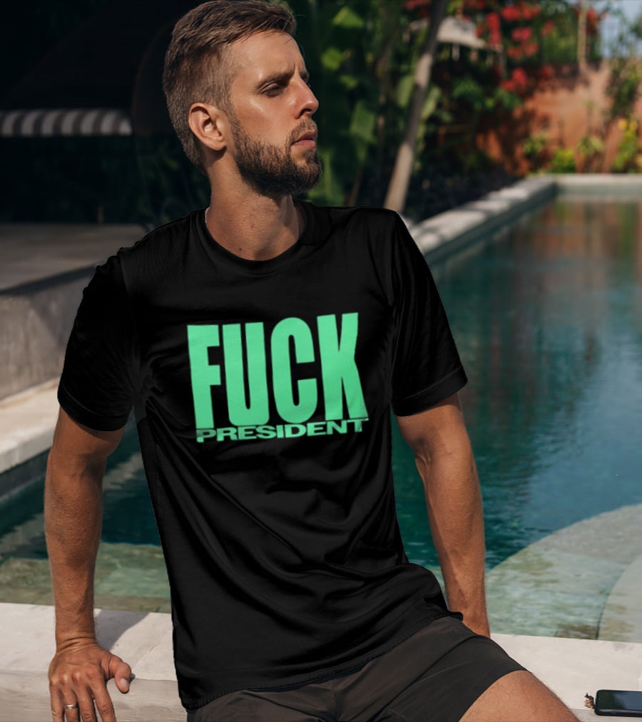 Fuck President Twitching Tongues Louder Than President 2 Sided T-Shirt