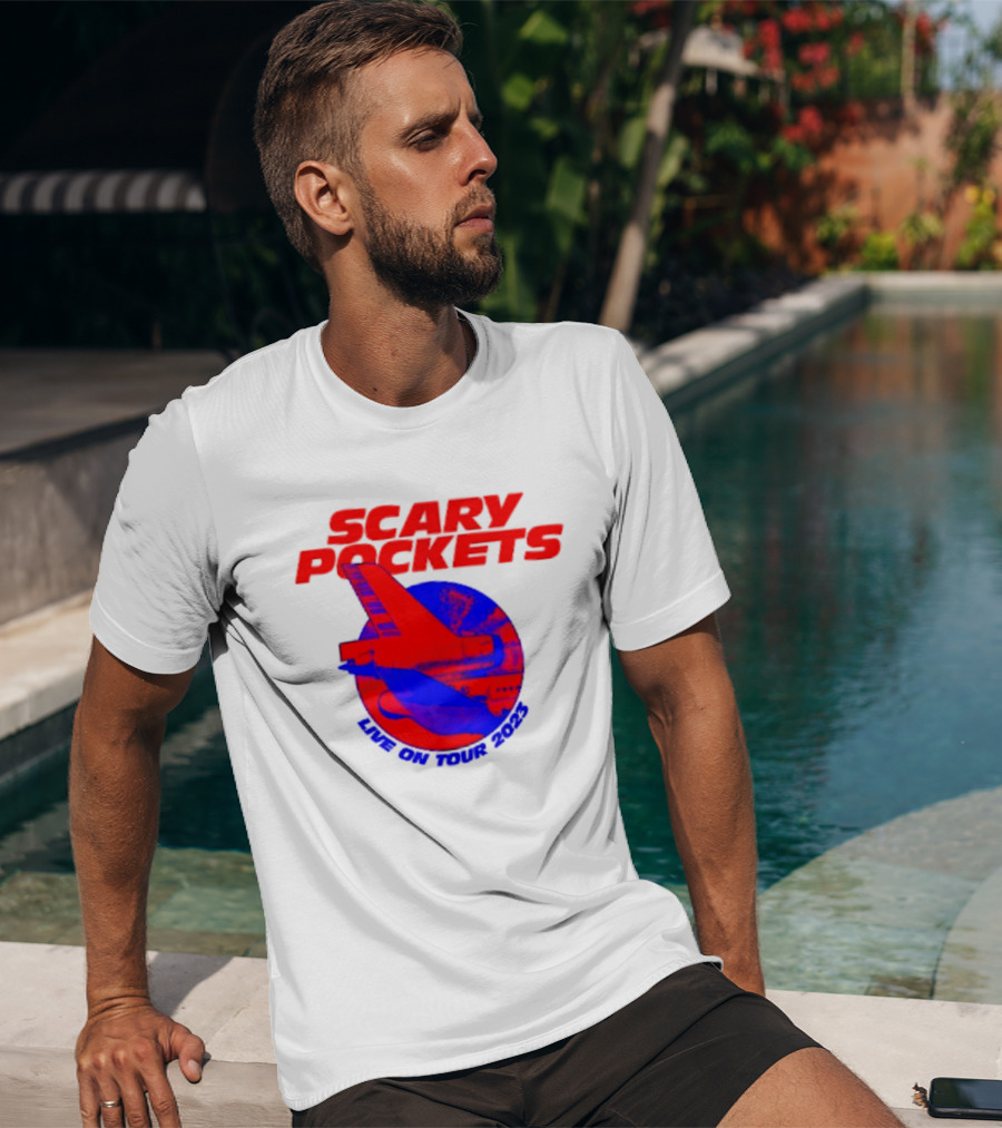 Scary Pockets Live On Tour 2023 Bold Red Airplane T-Shirt