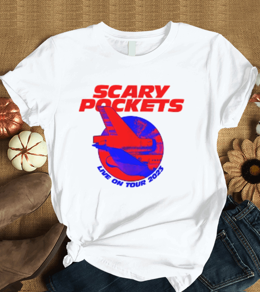 Scary Pockets Live On Tour 2023 Bold Red Airplane T-Shirt