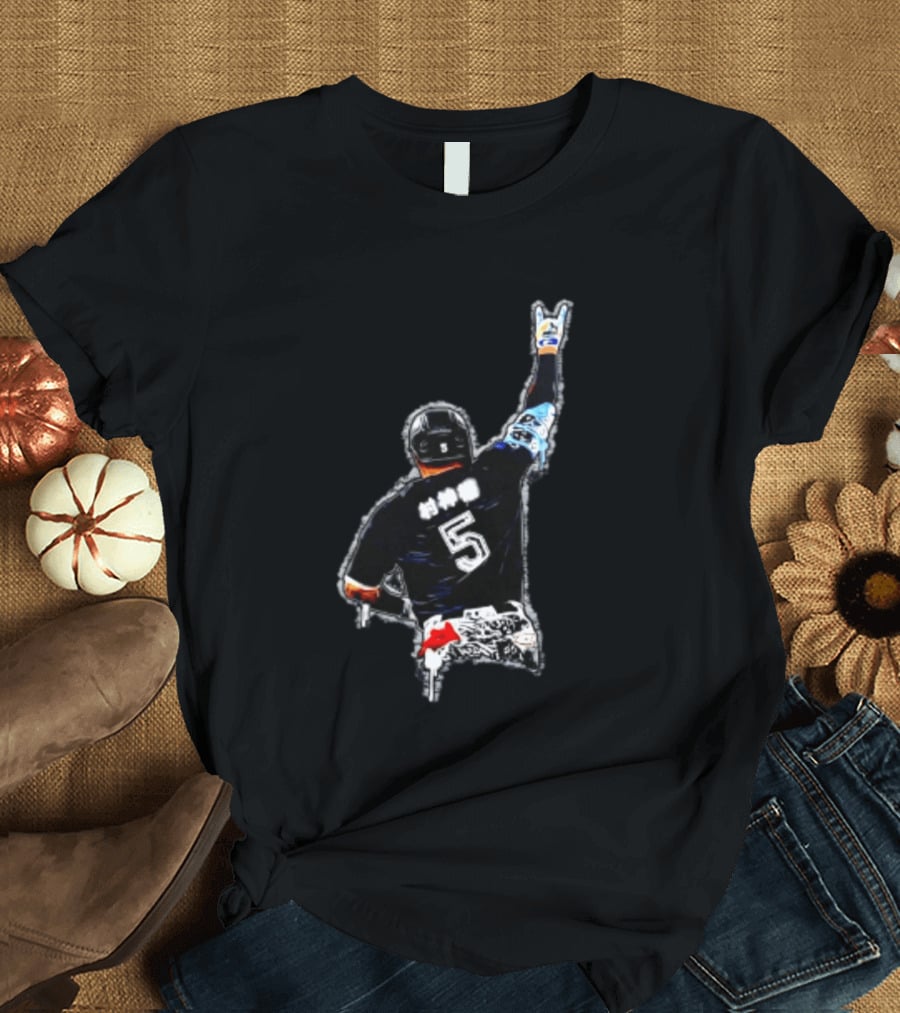 Munetaka Murakami Tokyo Yakult Swallows Jersey Number 5 Baseball Player Celebration T-Shirt