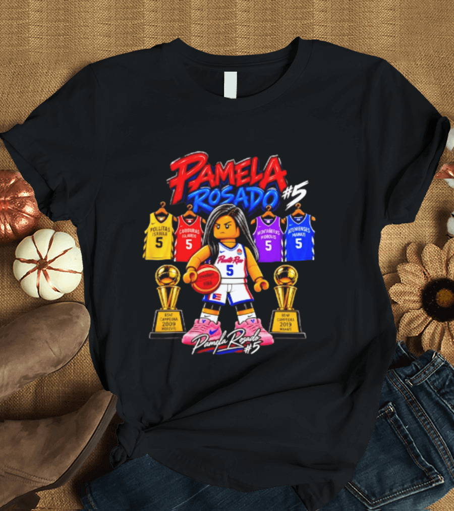 Pamela Rosado #5 Puerto Rico Champion Legacy Basketball Jerseys And Trophies T-Shirt