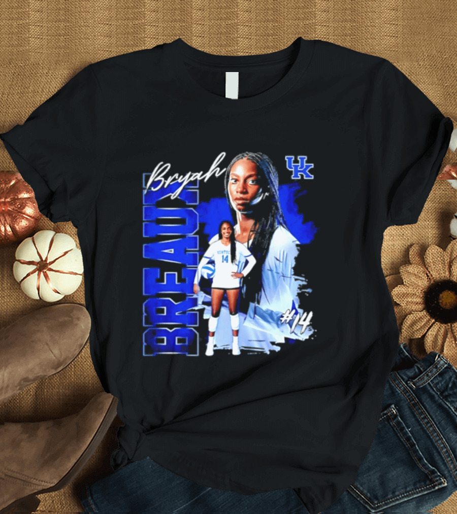 Bryah Breaux 14 Kentucky Wildcats Volleyball UK T-Shirt