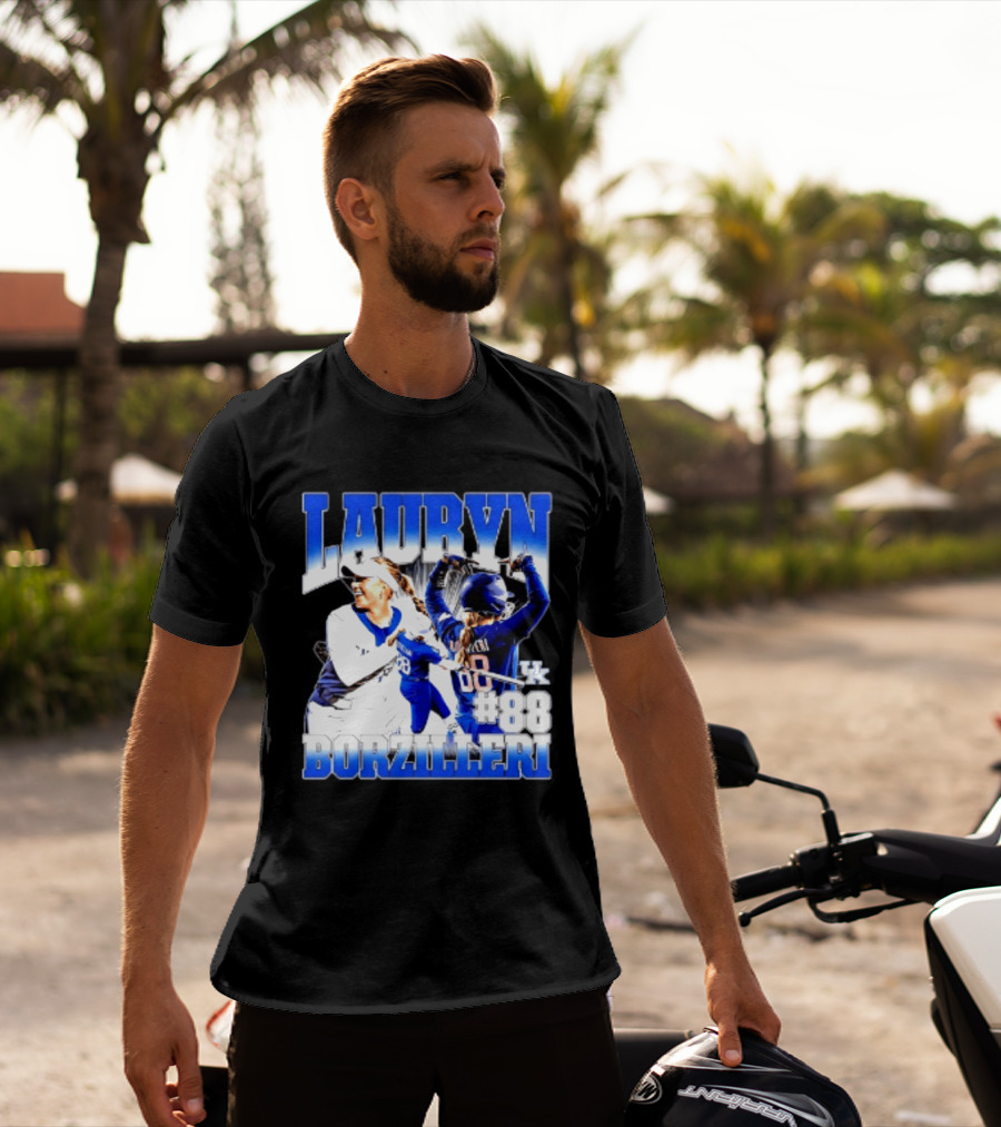 Kentucky Wildcats Lauryn Borzilleri 88 NCAA Softball Player T-Shirt
