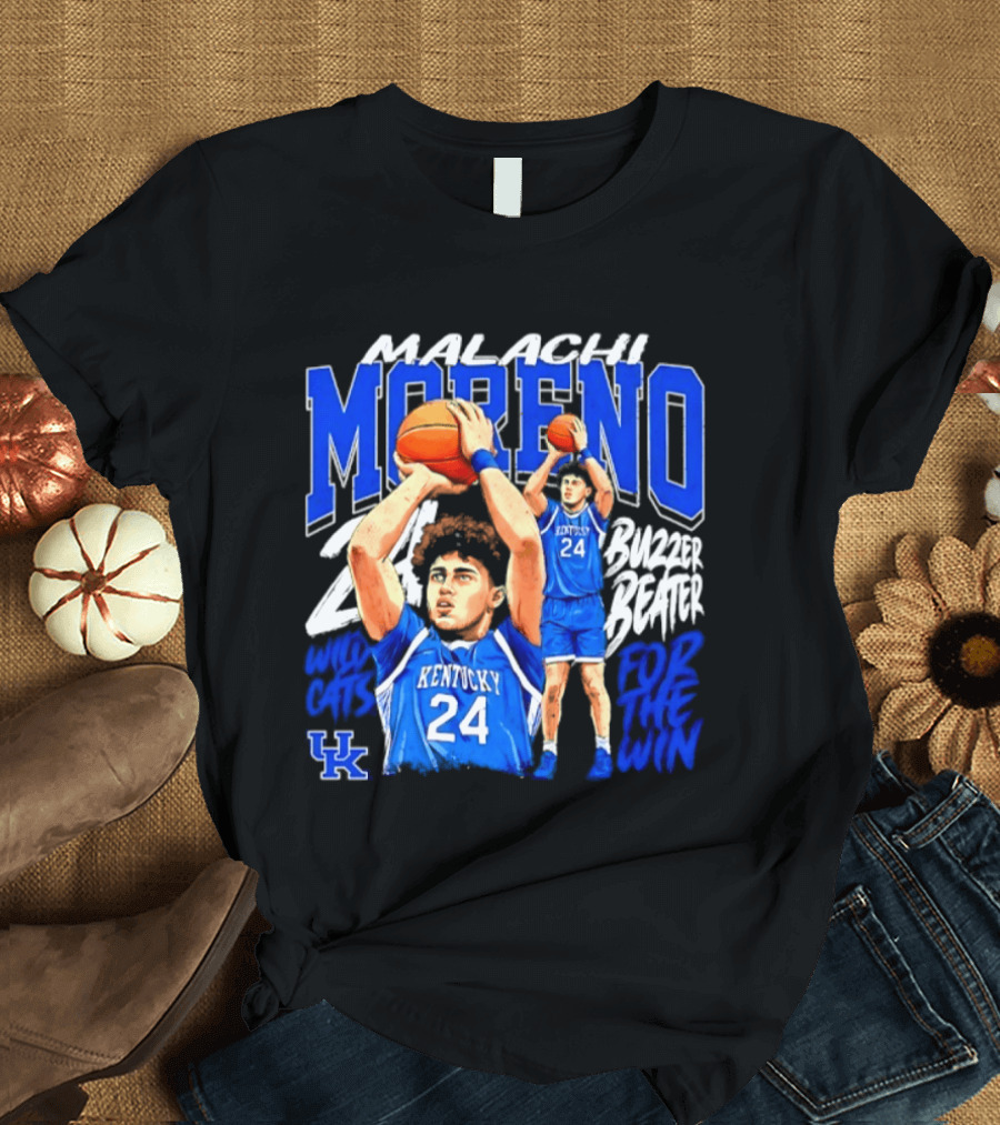 Malachi Moreno Kentucky Wildcats 24 Buzzer Beater For The Win T-Shirt