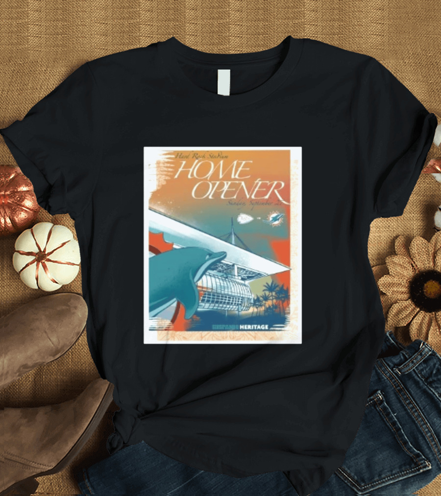 Hard Rock Stadium Home Opener Miami Dolphins Vs Kansas City Chiefs Sunday September 27 2026 Heritage T-Shirt