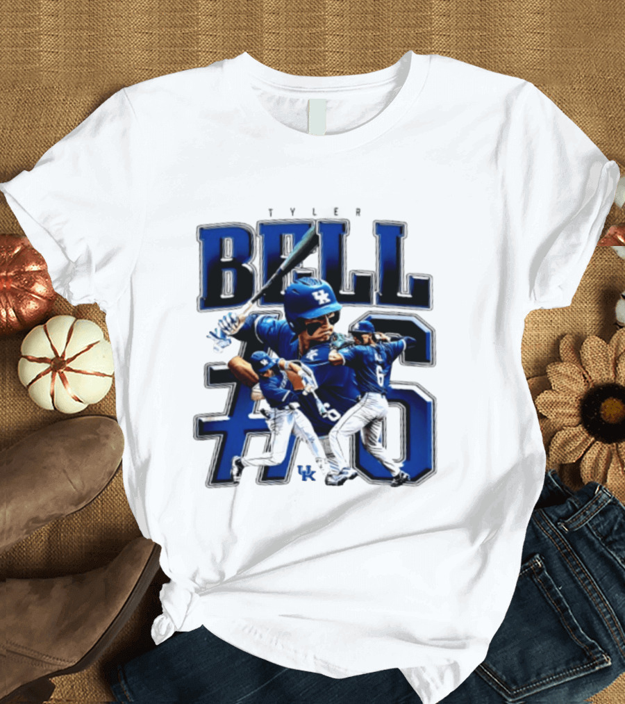Tyler Bell 6 Kentucky Wildcats NCAA Baseball Player T-Shirt
