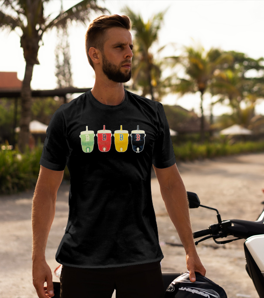 Boston Red Sox Multi Color B Cups Collection T-Shirt