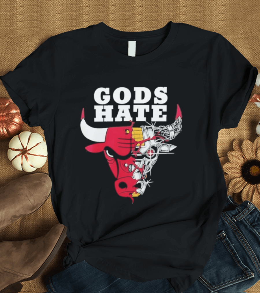 Gods Hate Bulls Collaboration Red Bull Skull T-Shirt