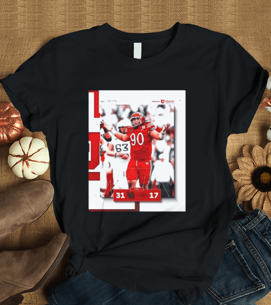 Utah Utes 31 17 Iowa State Cyclones 2026 Football Score Victory Celebration T-Shirt