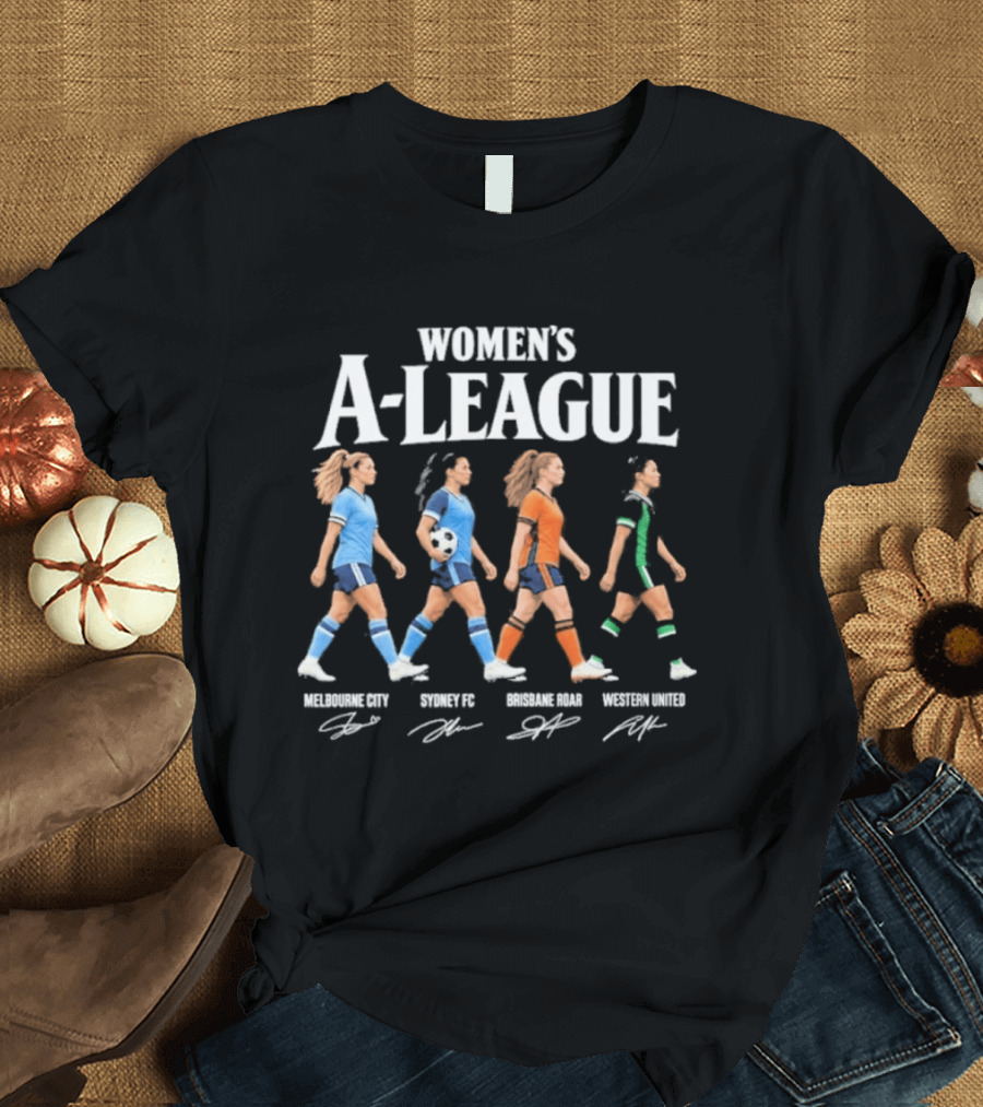 Women's A League Melbourne City Sydney FC Brisbane Roar Western United Abbey Road T-Shirt