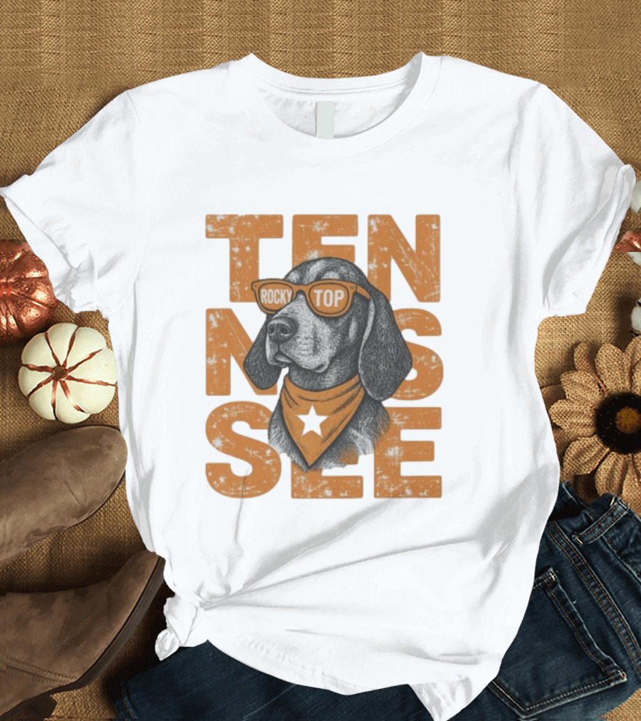 Comfort Colors Rocky Top Tennessee Dog Sunglasses Football T-Shirt