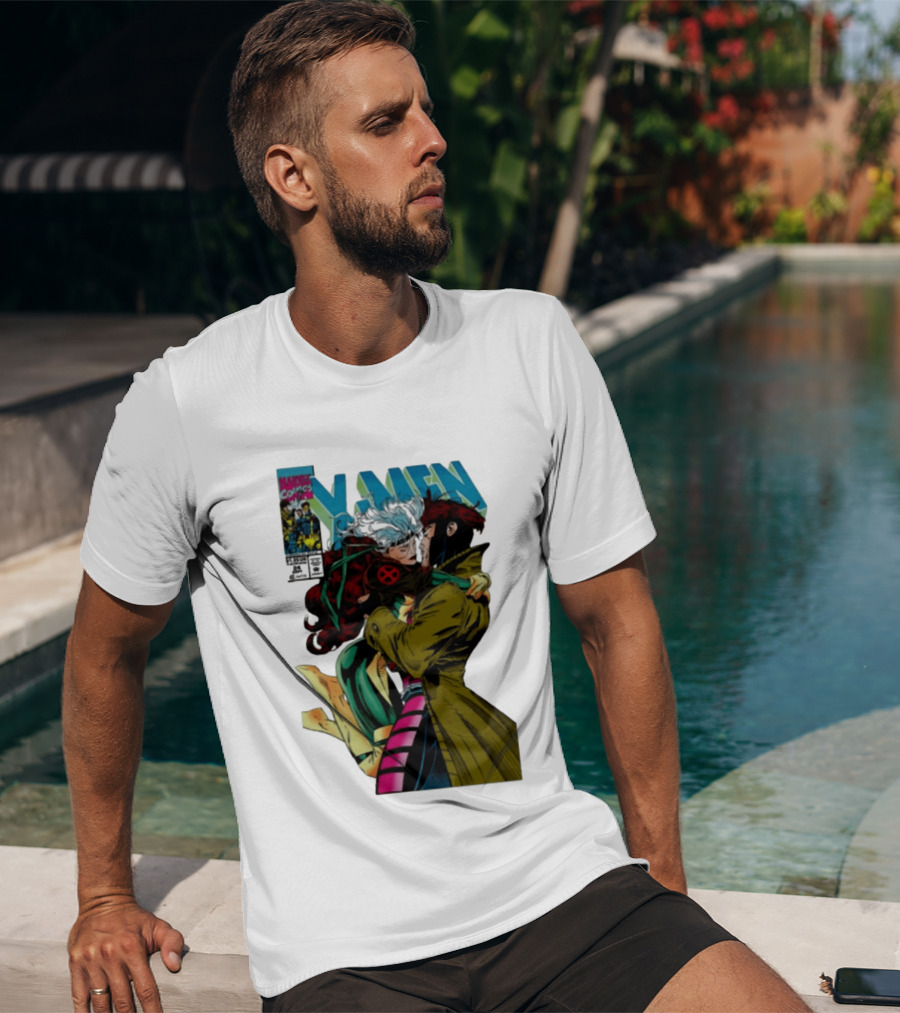 Marvel Comics X Men Gambit And Rogue Kiss Cover Comfort Colors Adult T-Shirt