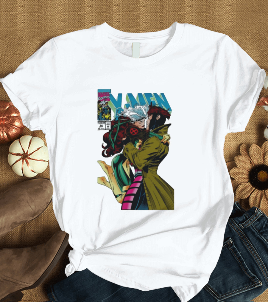 Marvel Comics X Men Gambit And Rogue Kiss Cover Comfort Colors Adult T-Shirt