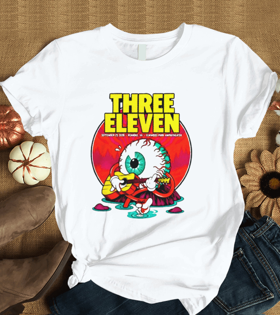 THREE ELEVEN September 25 2026 Roanoke VA Elmwood Park Amphitheater Event T-Shirt