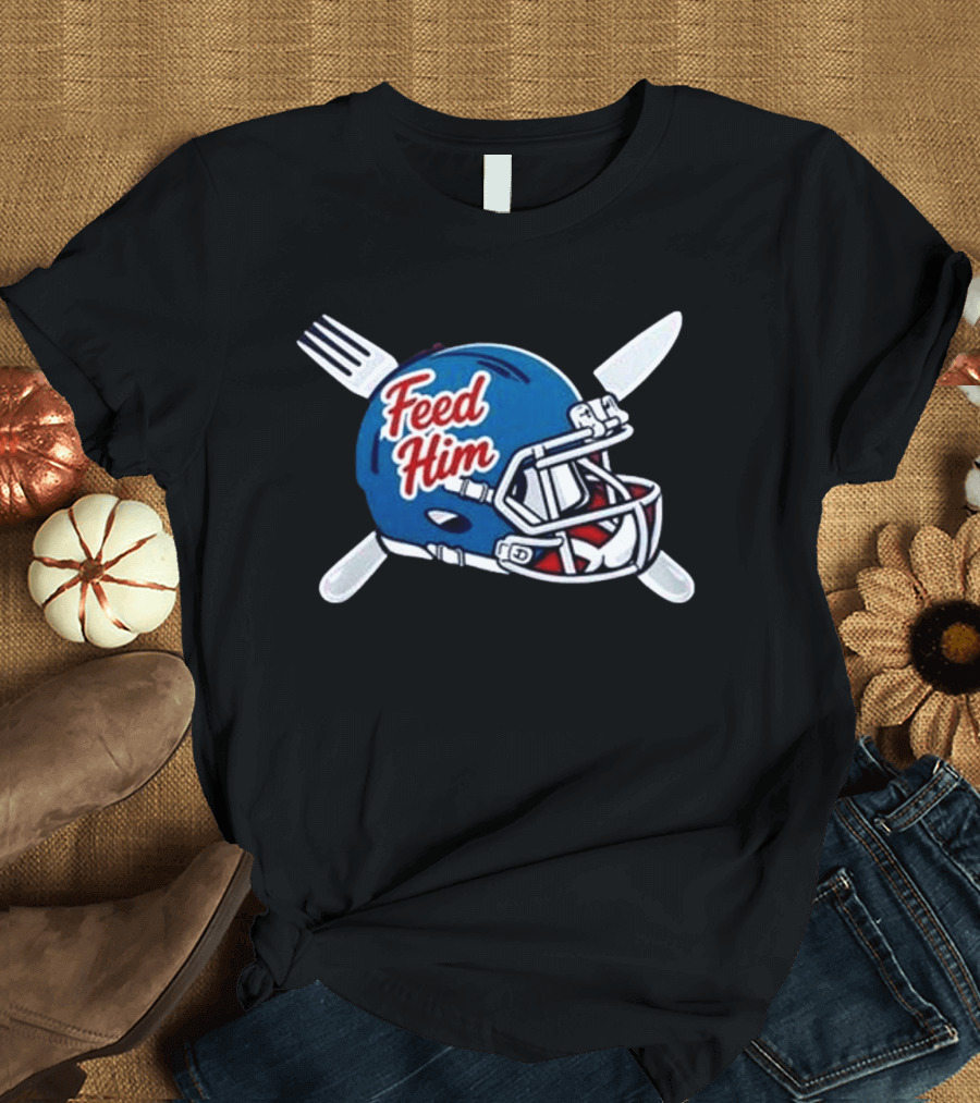 Ole Miss Rebels Feed Him Football Helmet 2026 T-Shirt