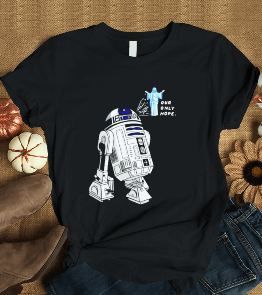 R2 D2 Our Only Hope Star Wars Sci Fi Droid Hologram T-Shirt