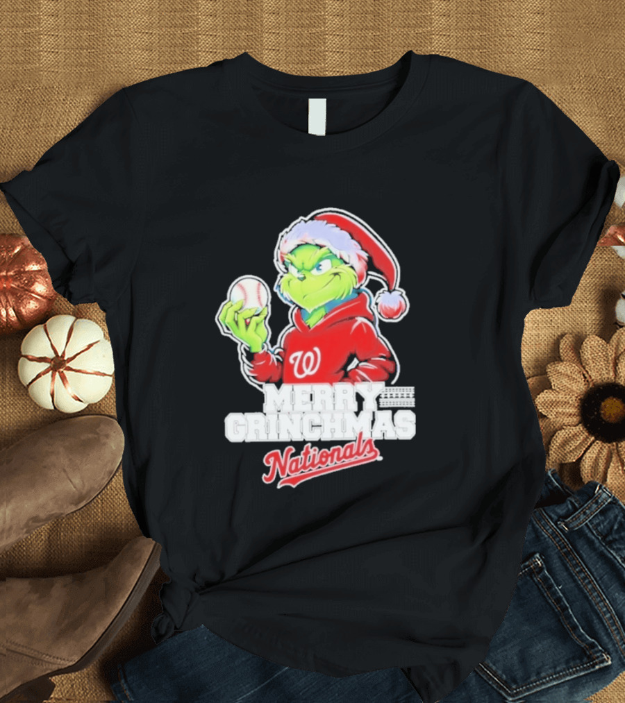 Grinch Merry Grinchmas Washington Nationals Baseball Christmas 2026 T-Shirt