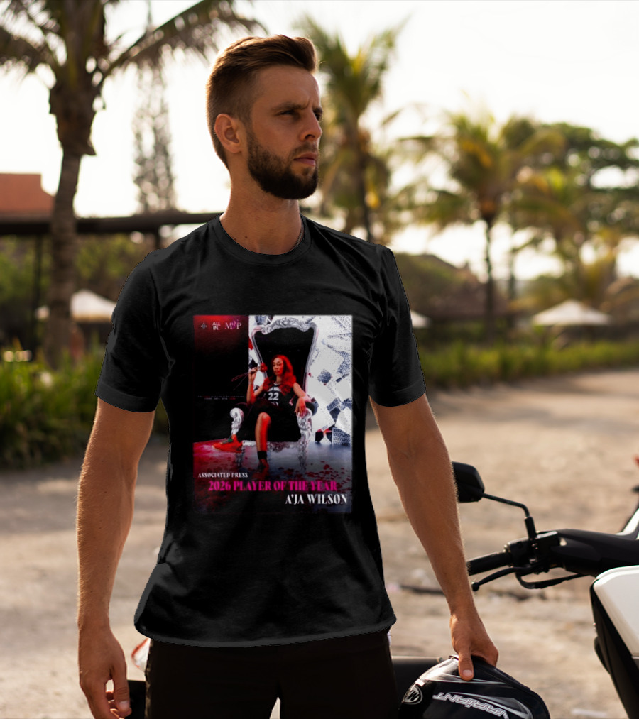 Las Vegas Aces A'ja Wilson 2026 Player Of The Year Associated Press MVP All T-Shirt