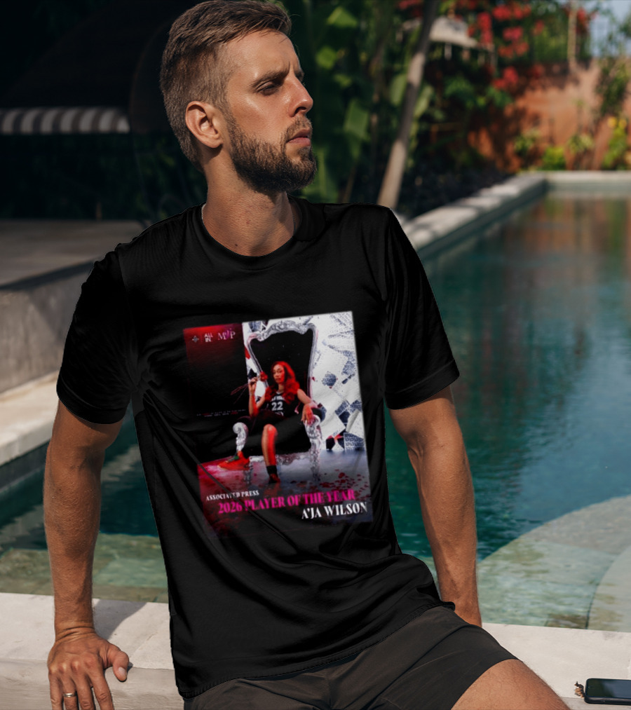 Las Vegas Aces A'ja Wilson 2026 Player Of The Year Associated Press MVP All T-Shirt