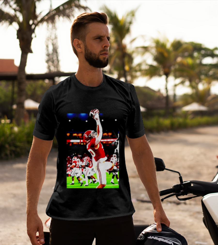 Alabama Crimson Tide Josh Ford One Handed Football Catch T-Shirt