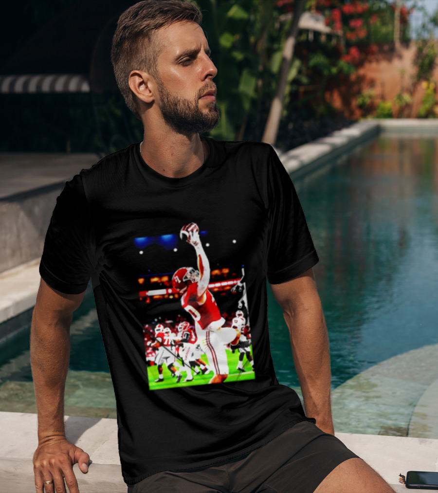 Alabama Crimson Tide Josh Ford One Handed Football Catch T-Shirt