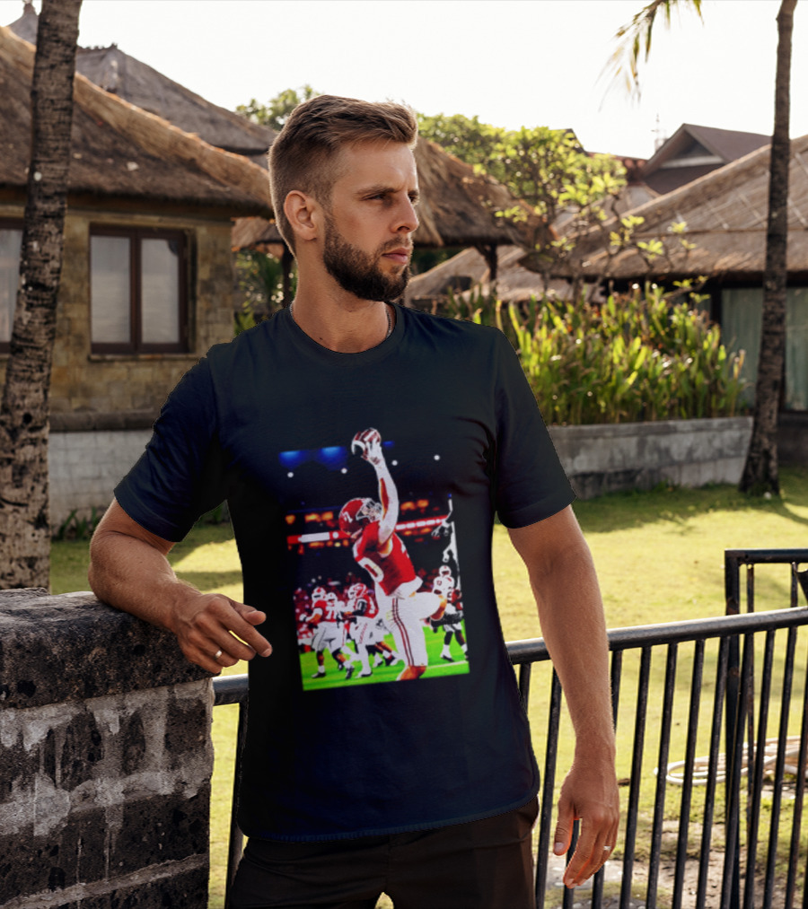 Alabama Crimson Tide Josh Ford One Handed Football Catch T-Shirt