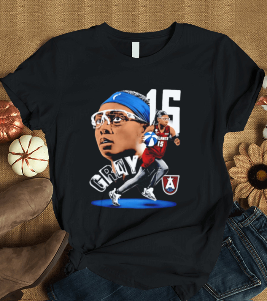 Allisha Gray 15 Atlanta Dream WNBA Basketball Player Action T-Shirt